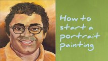 How to draw paint portrait with acrylic