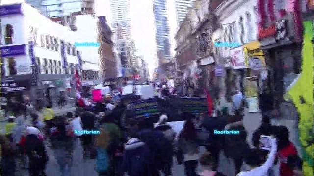 november 14 2020 - 200 batshit-delusional fringe/truther/conspiracy groups at dundas square