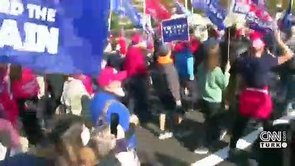 Trump taraftarları başkent sokaklarını doldurdu | Video