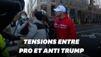 Download Video: À Washington, des scènes de tensions et de heurts entre pro et anti-Trump