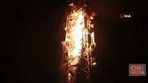 Baz istasyonu alev alev yandı | Video