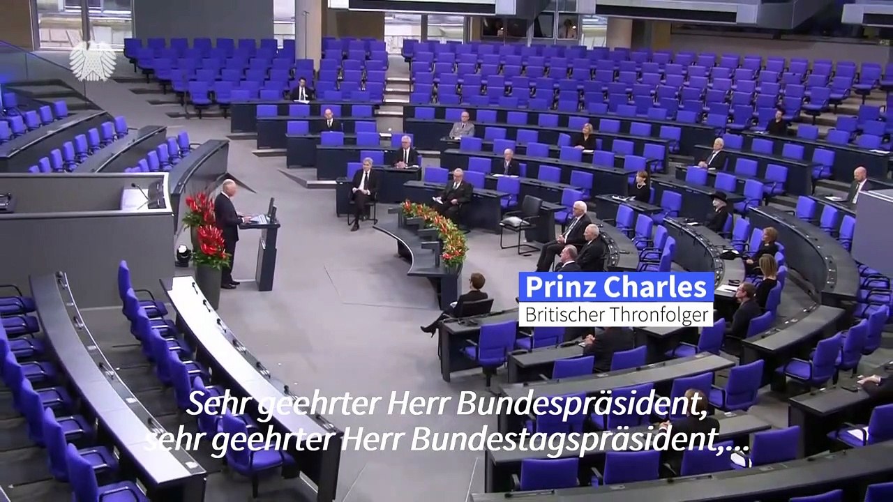 Prinz Charles spricht im Bundestag fließend Deutsch