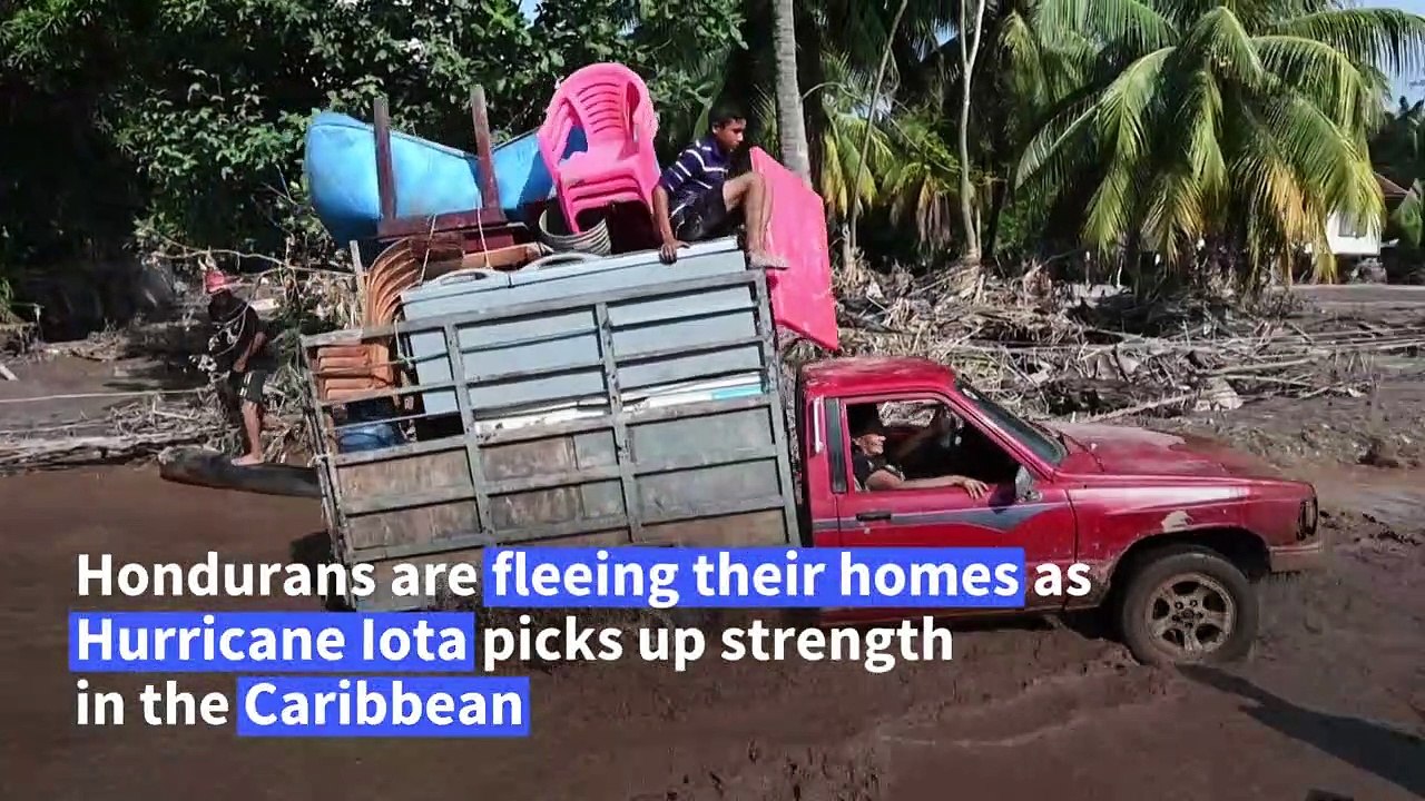 Hondurans evacuate their homes as Storm Iota ap...