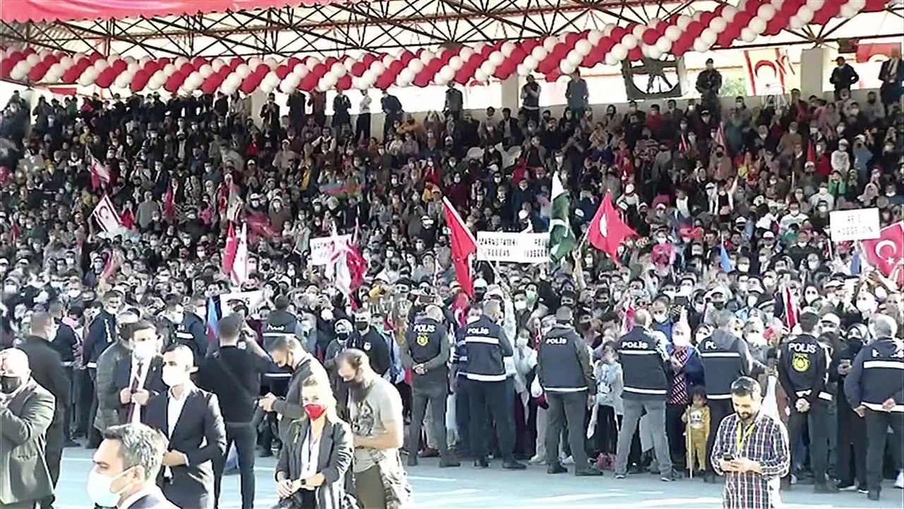 Cumhurbaşkanı Erdoğan: ''Onca zulme, işkenceye, ihanete rağmen, mücadele sancağımızı asla yere düşürmedik'' - LEFKOŞA