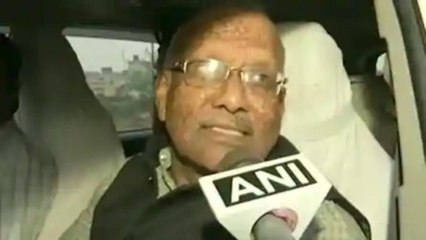 Tarkishore Prasad reacts after elected as leader of Party
