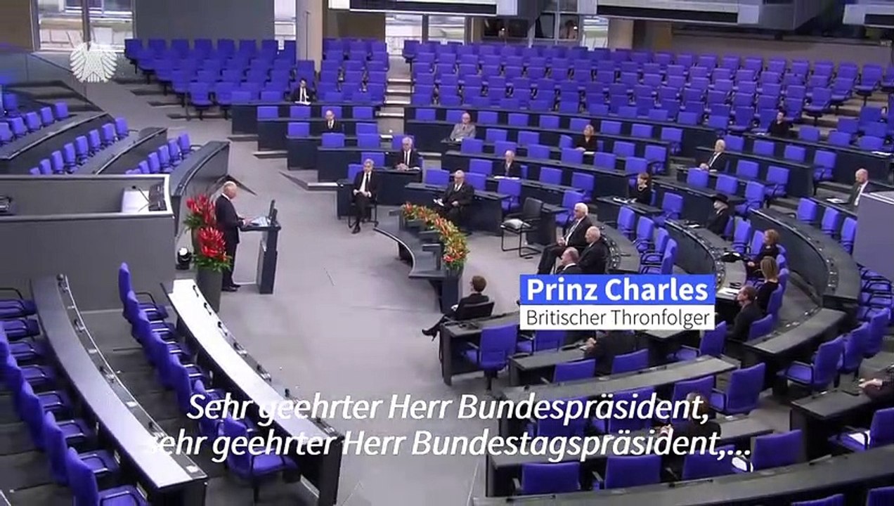 Prinz Charles spricht im Bundestag fließend Deutsch