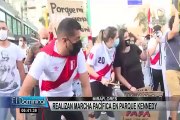 Miraflores: ciudadanos realizan marcha pacífica en Parque Kennedy