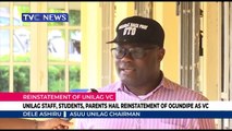 UNILAG Staff, Students, Parents celebrate return of Ogundipe Vice Chancellor