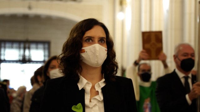 Ayuso acude a la Misa Solemne en recuerdo a las víctimas de accidente de tráfico