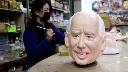 Japanese mask maker dumps Trump, embraces Biden