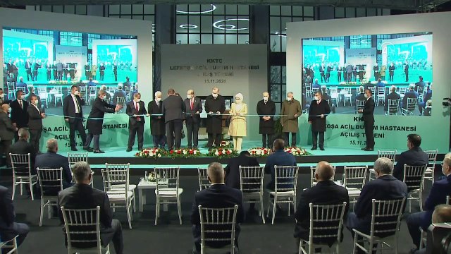 Cumhurbaşkanı Erdoğan, Lefkoşa Acil Durum Hastanesi’nin açılış törenine katıldı