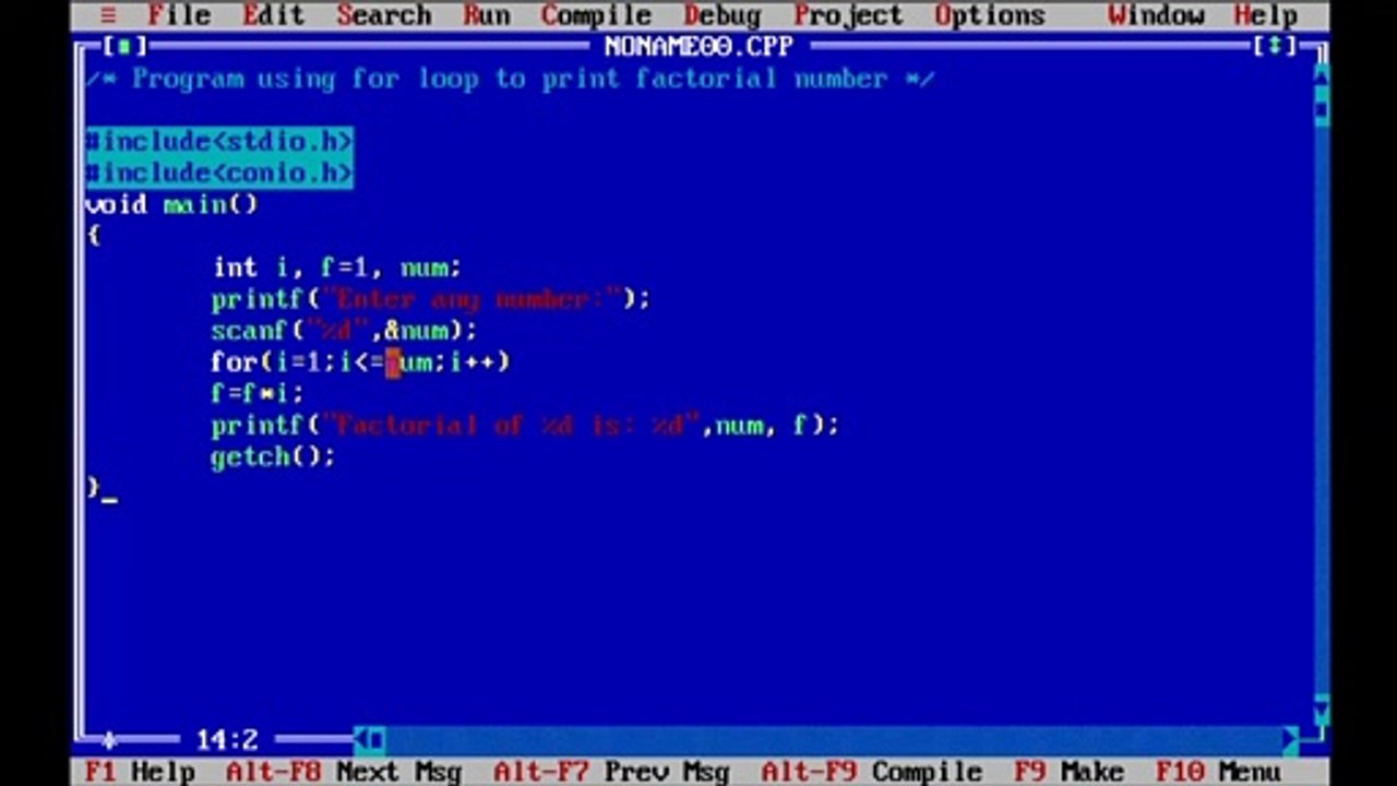 C Programming and Coding for Beginners Part 15 | Factorial using for loop | Factorial program C coding | PremnArya | PN Arya | Prem Sir