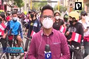 Miraflores: ciclistas se unen a protestas contra gobierno de Manuel Merino