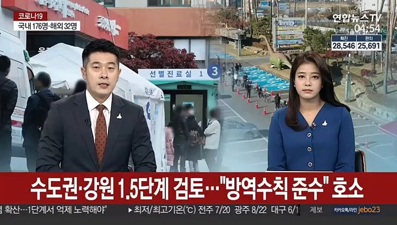 수도권·강원 '1.5단계' 검토…"방역수칙 준수" 호소
