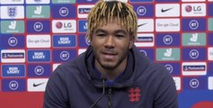 England's defender Reece James reacts to their 3:0 win over Ireland
