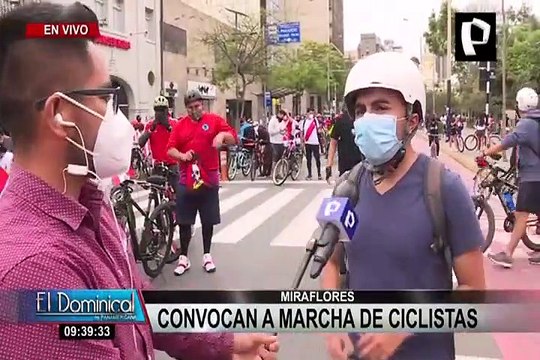 Miraflores: ciclistas se unen a protestas contra gobierno de Manuel Merino