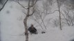Person Gets Buried Under Snow While Trying Skiing Through Avalanche
