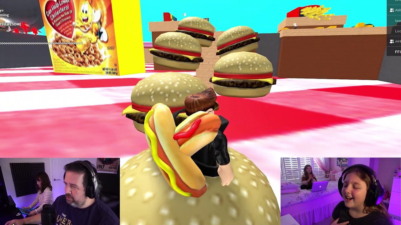 This Roblox OBBY makes me Hungry! Has Dad got a...