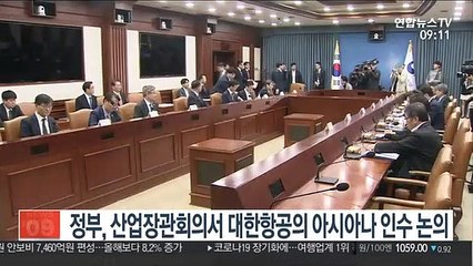 정부, 산업장관회의서 대한항공의 아시아나 인수 논의