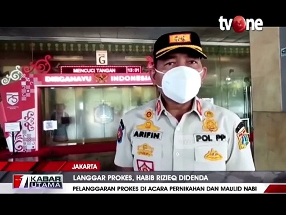 Langgar Protokol Kesehatan, Habib Rizieq Didenda Rp50 Juta