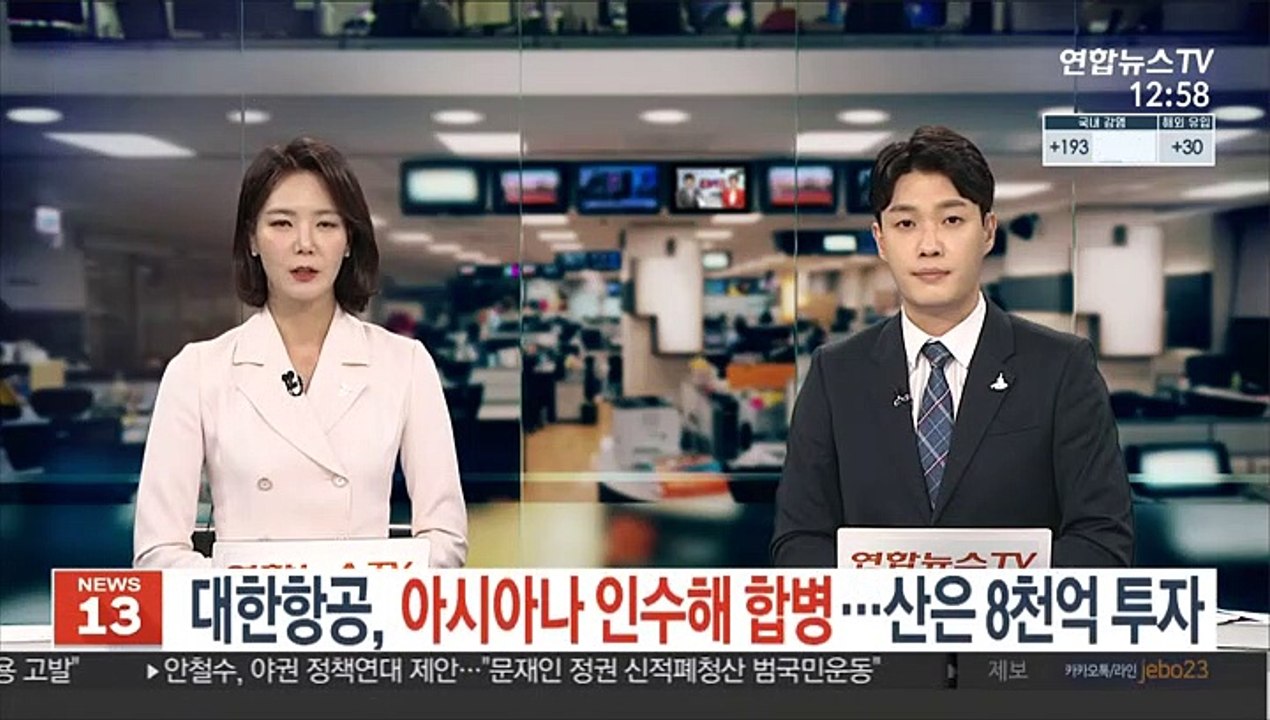 대한항공, 아시아나 인수해 합병…산은 8천억 투자