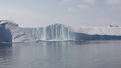 Large Iceberg Breaking at Ilulissat iceford