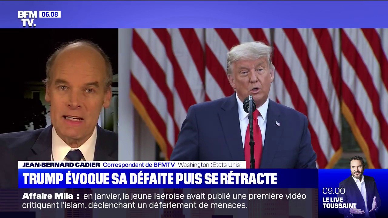 Présidentielle américaine: Donald Trump évoque sa défaite, puis se rétracte