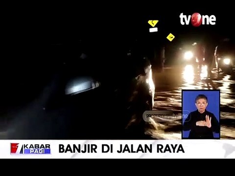 Hujan Deras di Cianjur, Jalan Lintas Nasional Kebanjiran