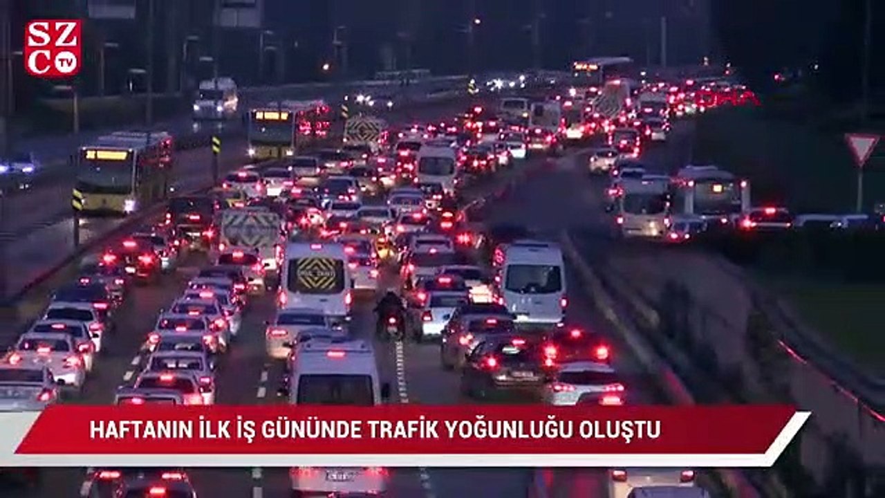 Haftanın ilk iş gününde İstanbul'da trafik yoğunluğu