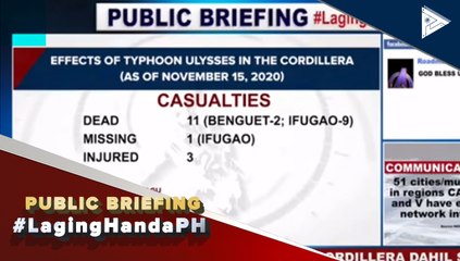 Télécharger la video: #LagingHanda | Bilang ng nasawi sa Cordillera dahil sa bagyong #UlyssesPH, umabot na sa 11