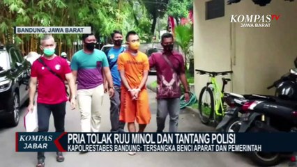 Polisi Tangkap Pria Tolak RUU Minol dan Tantang Polisi di Bandung