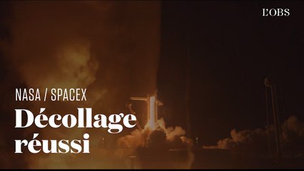 Une fusée Falcon 9 de Space X décolle du centre spatial Kennedy direction l'ISS