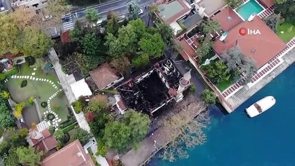 Yanan Vaniköy Camii'nin son hali görüntülendi