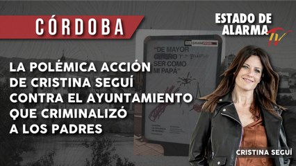 DESAGRAVIO en el AYUNTAMIENTO de CÓRDOBA por la CAMPAÑA de IGUALDAD que trataba a los padres de “MALTRATADORES”