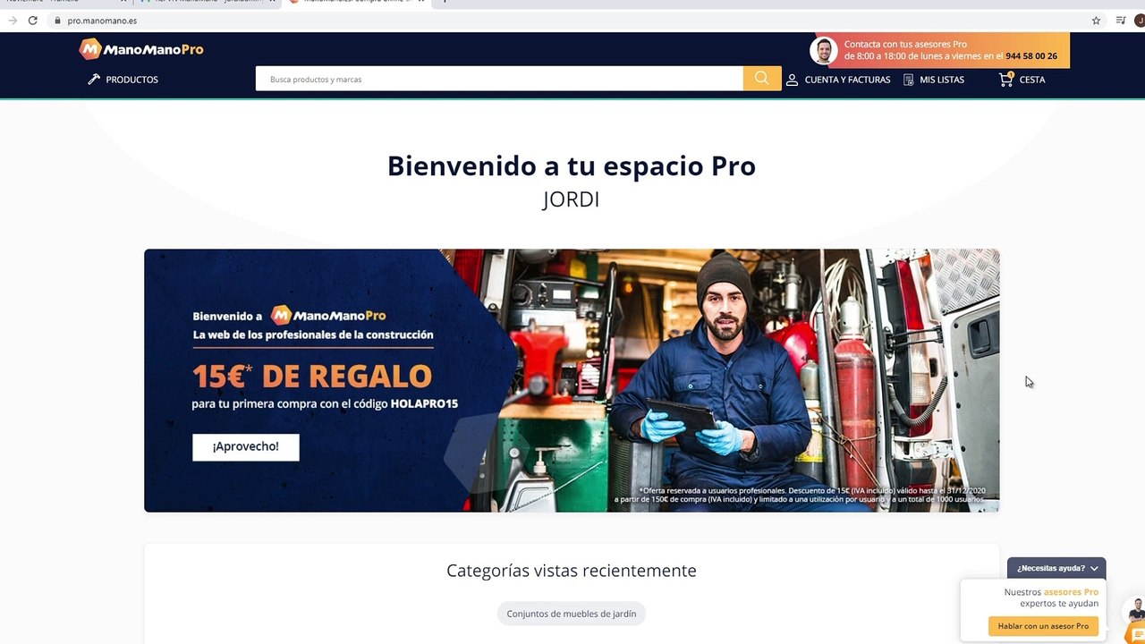 ManoMano lanza en España su plataforma profesional para compras de material de construcción