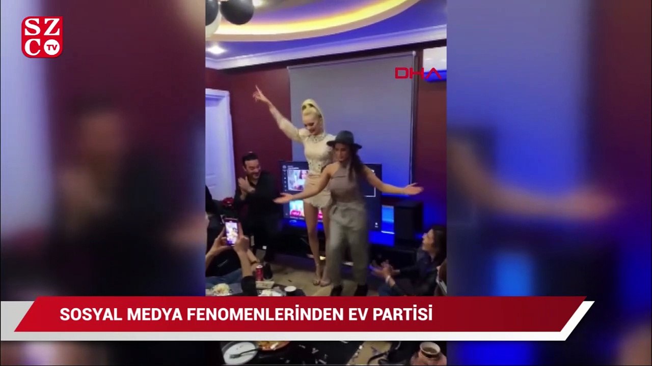 Sosyal medya fenomenlerinden ev partisi
