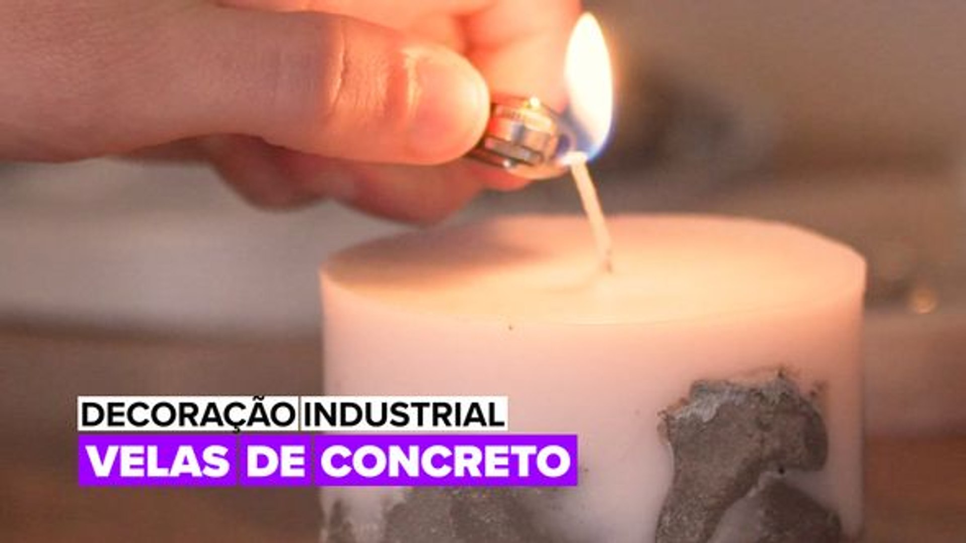 Decoração Industrial:  Velas de Concreto