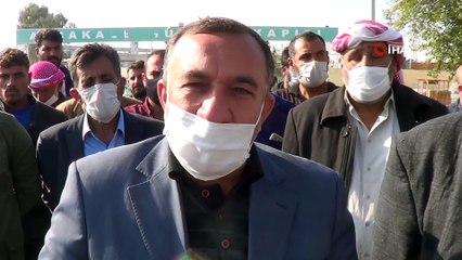 Gümrükte bekleyen şoförler eylem yaptı