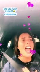 Alessandra Sublet en plein "pétage de plomb" dans sa voiture - Lundi 16 novembre 2020, Instagram