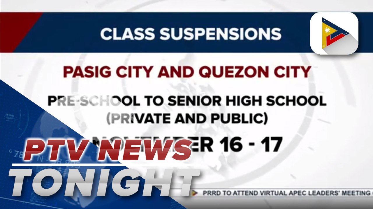 #PTVNewsTonight | LGUs, universities announce class suspensions