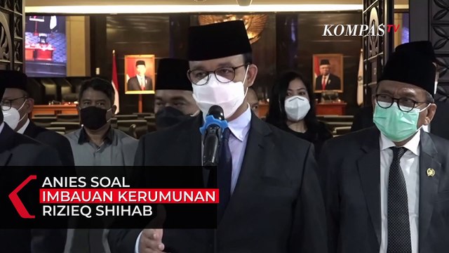 Anies Bicara soal Kritik Pencegahan Kerumunan di Acara Rizieq Shihab