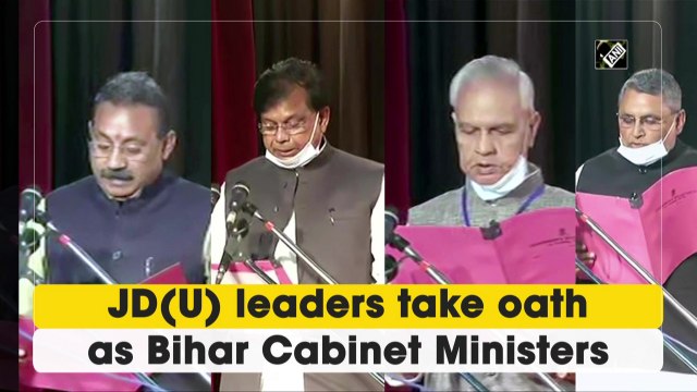 JD(U) leaders take oath as Bihar Cabinet Ministers