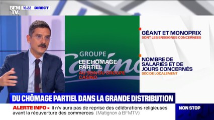 Télécharger la video: La grande distribution recourt au chômage partiel pour compenser la fermeture de certains rayons