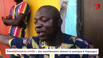 Désobéissance civile: des manifestants sèment la panique à Yopougon
