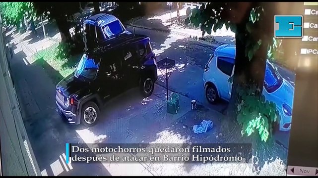 Dos motochorros quedaron filmados después de atacar en Barrio Hipódromo