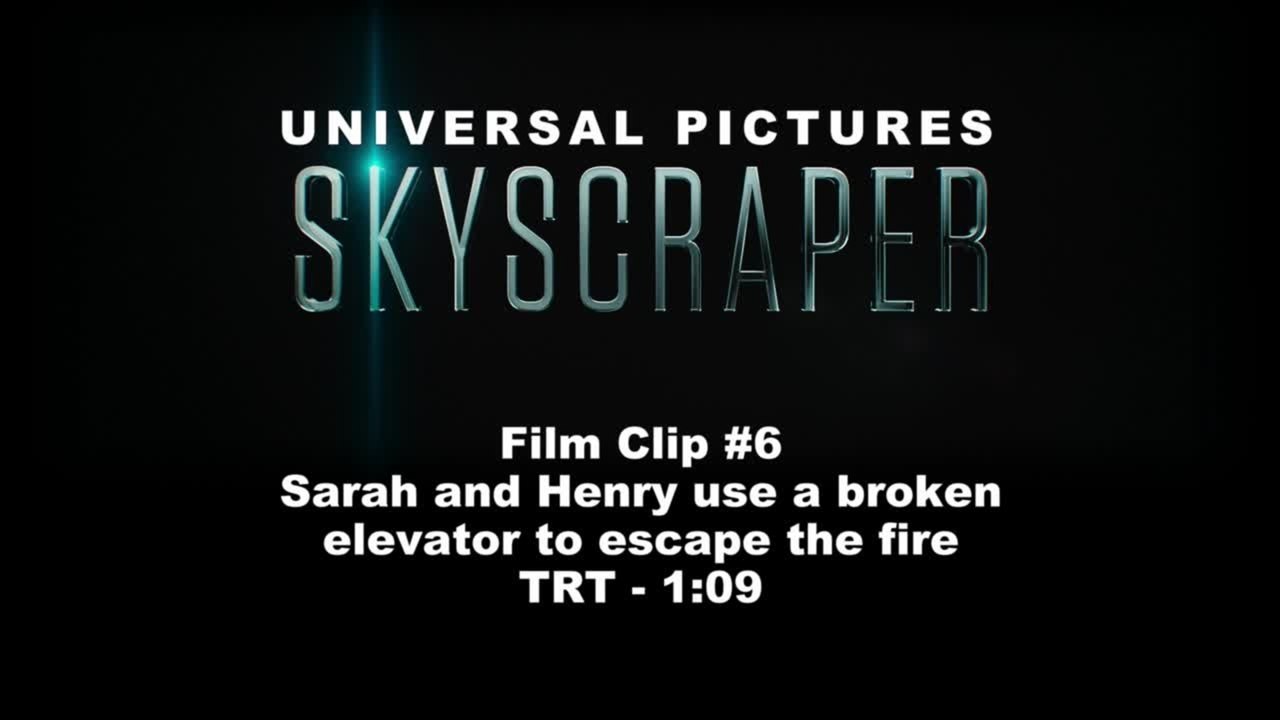 Skyscraper - Clip Sarah and Henry use a broken elevator to escape the fire (English) HD