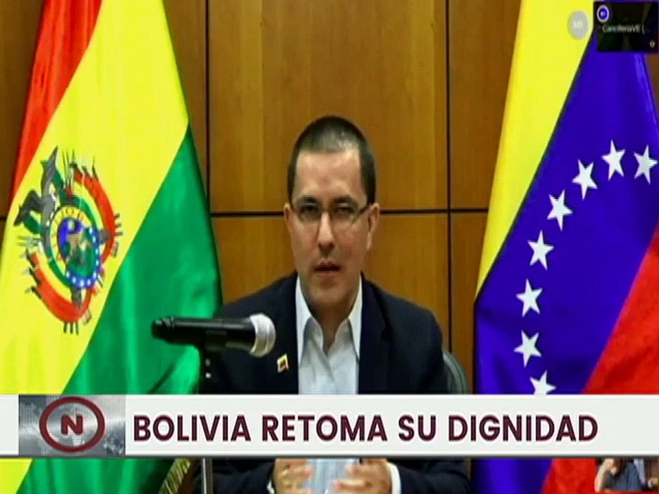 Canciller Arreaza: Bolivia es un claro ejemplo que los pueblos forjan su destino con democracia