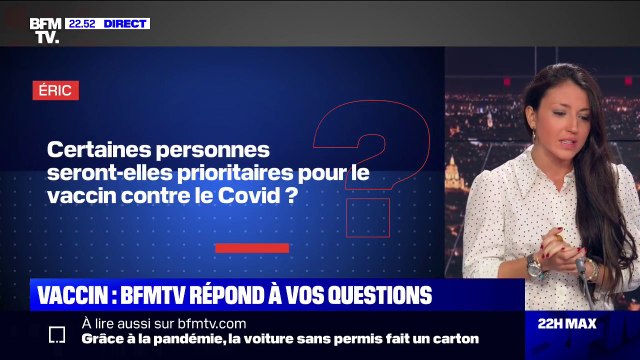 Certaines personnes seront-elles prioritaires pour le vaccin contre le Covid ? BFMTV vous répond