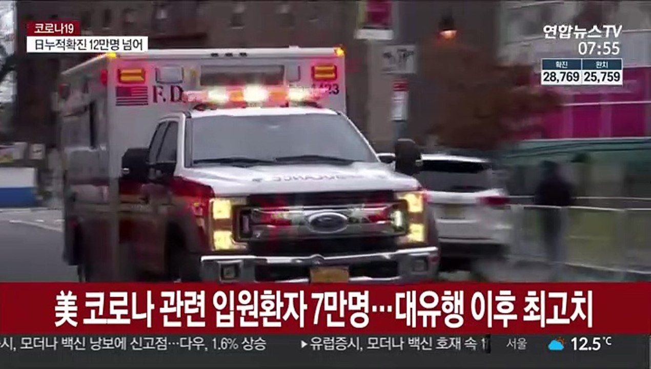 '코로나19 재확산' 미국, 입원환자 7만명…대유행 이후 최고치