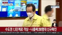 수도권 1.5단계로 격상…나흘째 200명대 신규확진